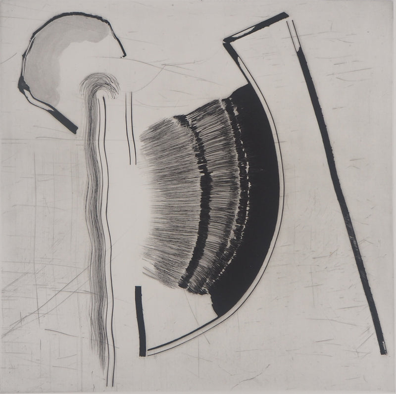 François BEALU : Traces, 1997 - Gravure (détail)