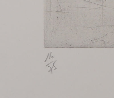 François BEALU : Traces, 1997 - Gravure (détail)