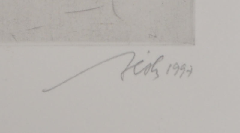 François BEALU : Traces, 1997 - Gravure (détail)