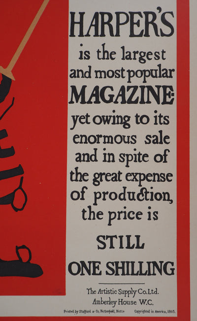J. & W. BEGGARSTAFF : Harper's Magazine, 1895 - Affiche (détail)