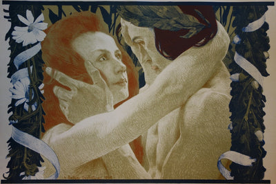 Henri Jules Ferdinand Bellery-Desfontaines : L'Enigme - Lithographie (détail)