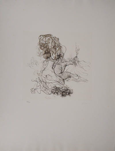 Hans BELLMER : Anthropomorphe sur un lit - Gravure