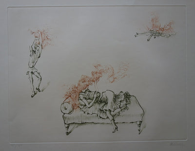 Hans BELLMER : Chevelure rousse en feu - Gravure