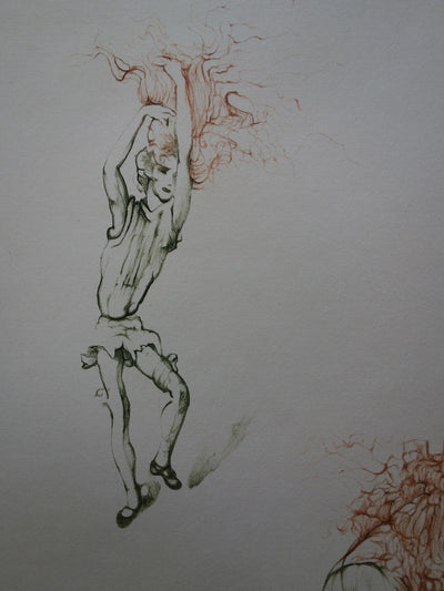 Hans BELLMER : Chevelure rousse en feu - Gravure (détail)