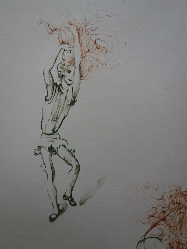 Hans BELLMER : Chevelure rousse en feu - Gravure (détail)