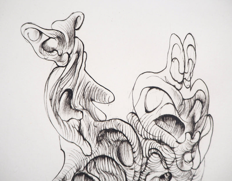 Hans BELLMER : Créature fantastique - Gravure (détail)
