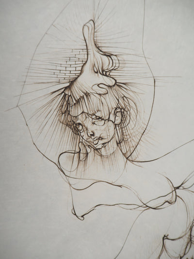 Hans BELLMER : L'équilibriste - Gravure (détail)