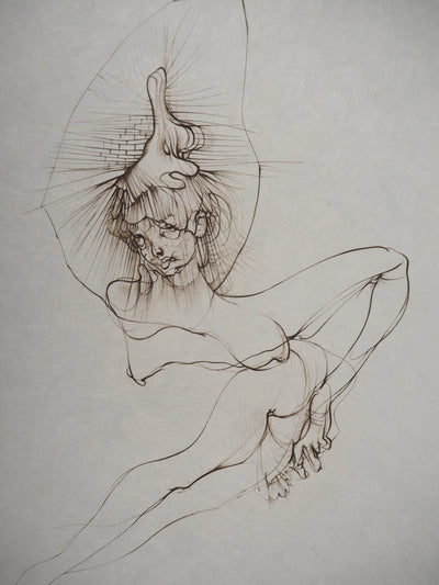 Hans BELLMER : L'équilibriste - Gravure (détail)