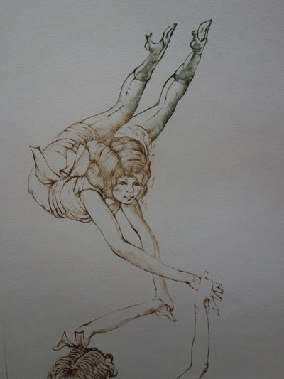 Hans BELLMER : Les équilibristes - Gravure (détail)