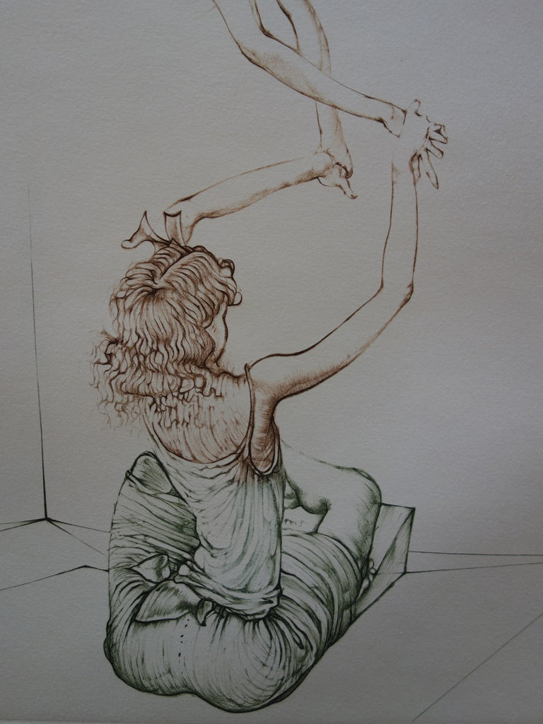 Hans BELLMER : Les équilibristes - Gravure (détail)