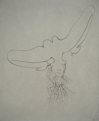 Hans BELLMER : Femme en extase (1973) - Gravure (détail)