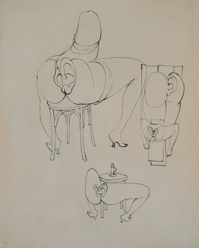 Hans BELLMER : Femme-objet (1973) - Gravure (détail)