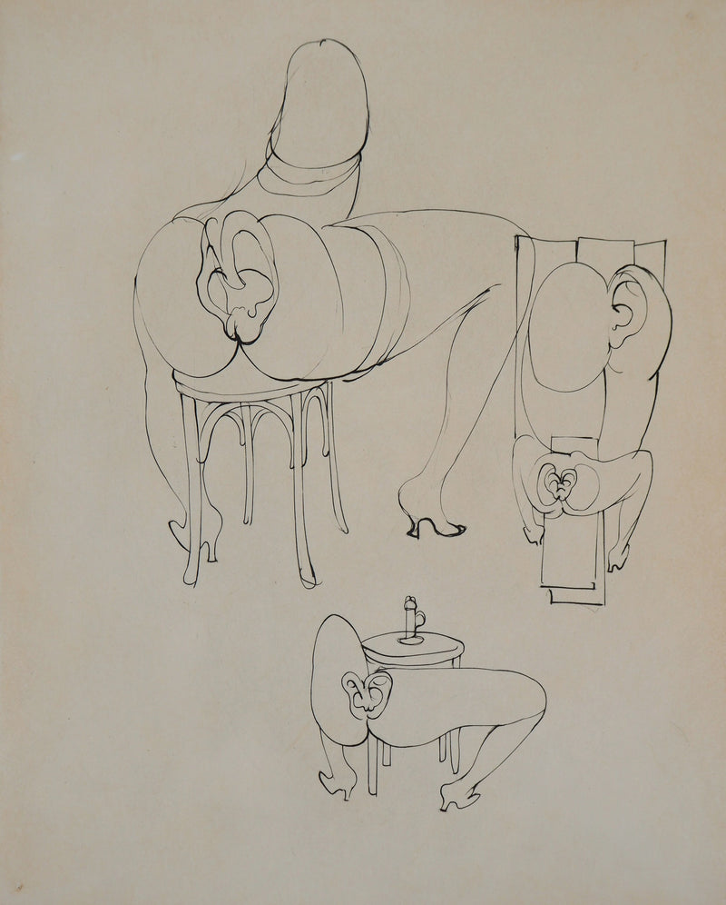 Hans BELLMER : Femme-objet (1973) - Gravure (détail)