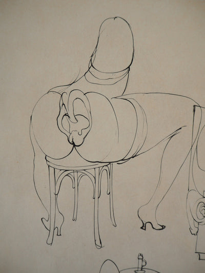 Hans BELLMER : Femme-objet (1973) - Gravure (détail)