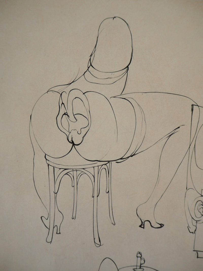 Hans BELLMER : Femme-objet (1973) - Gravure (détail)