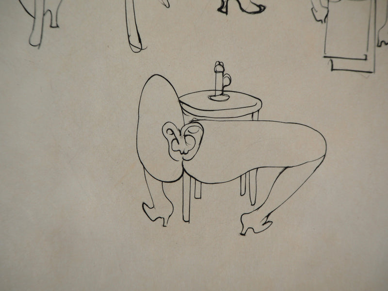 Hans BELLMER : Femme-objet (1973) - Gravure (détail)