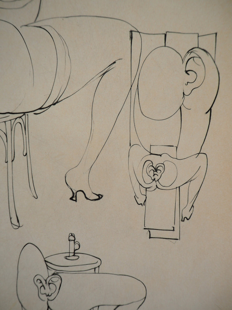 Hans BELLMER : Femme-objet (1973) - Gravure (détail)