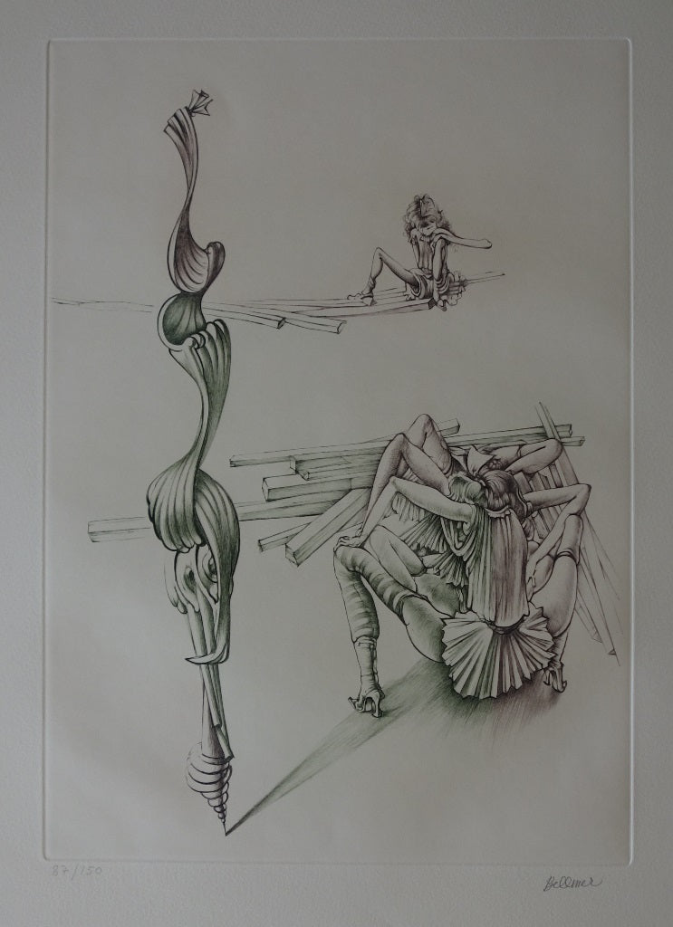 Hans BELLMER : Femme sur les planches - Gravure