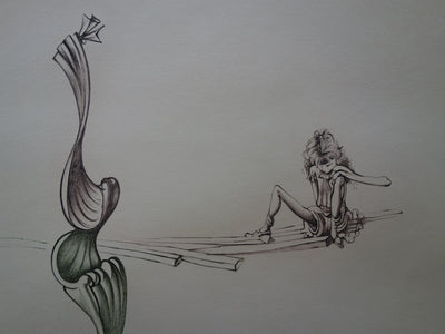 Hans BELLMER : Femme sur les planches - Gravure (détail)