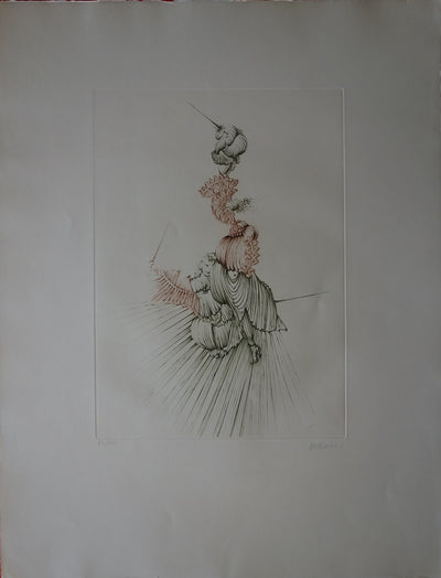 Hans BELLMER : Femmes pleine de piquant - Gravure (détail)