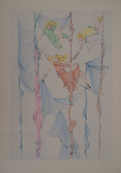 Hans BELLMER : Les petites acrobates - Gravure (détail)