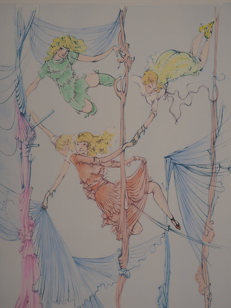 Hans BELLMER : Les petites acrobates - Gravure (détail)