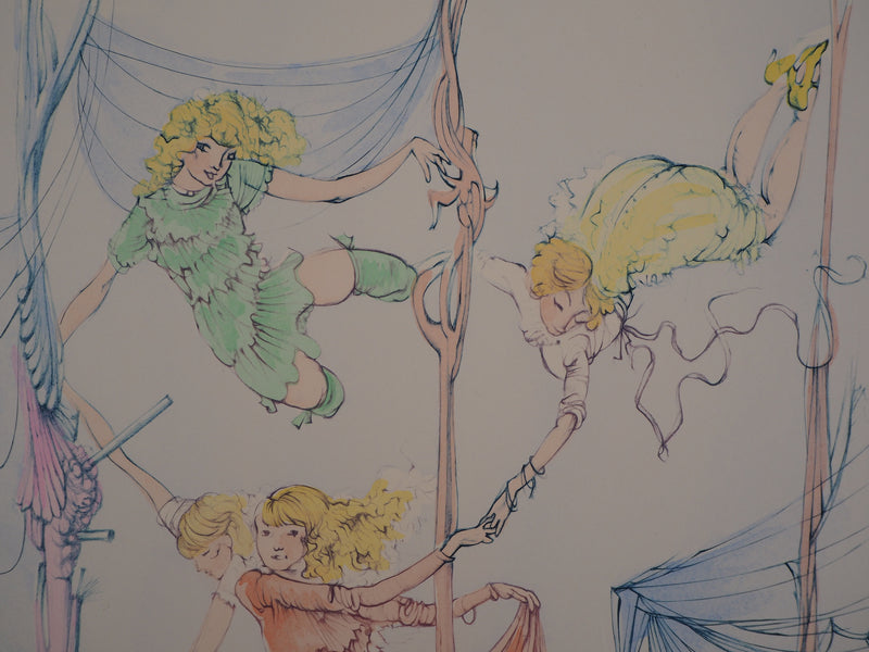 Hans BELLMER : Les petites acrobates - Gravure (détail)