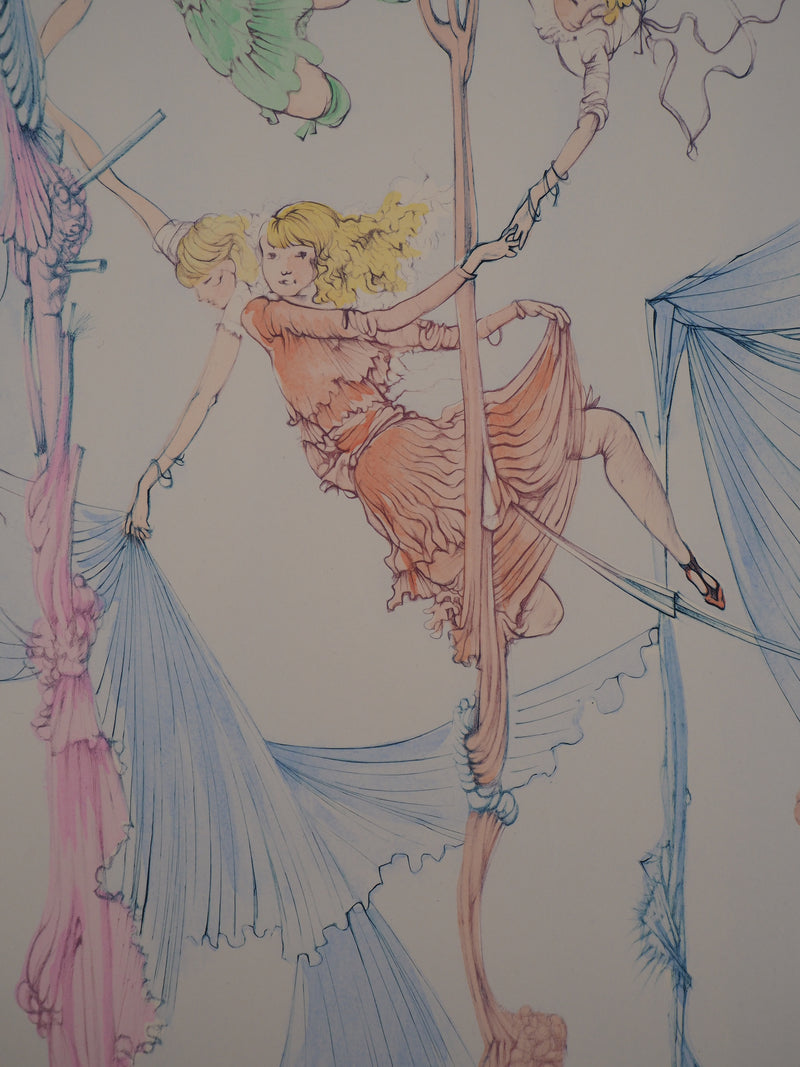 Hans BELLMER : Les petites acrobates - Gravure (détail)