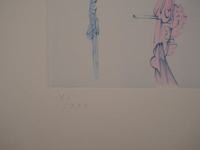 Hans BELLMER : Les petites acrobates - Gravure (détail)