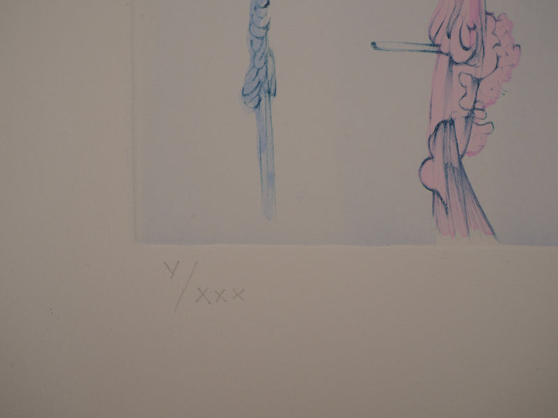 Hans BELLMER : Les petites acrobates - Gravure (détail)