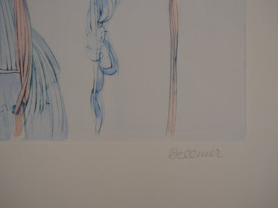 Hans BELLMER : Les petites acrobates - Gravure (détail)