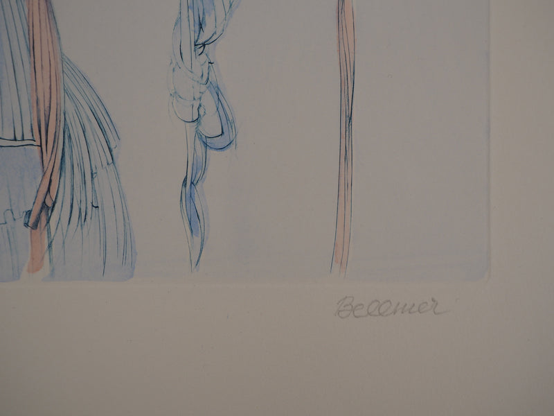 Hans BELLMER : Les petites acrobates - Gravure (détail)