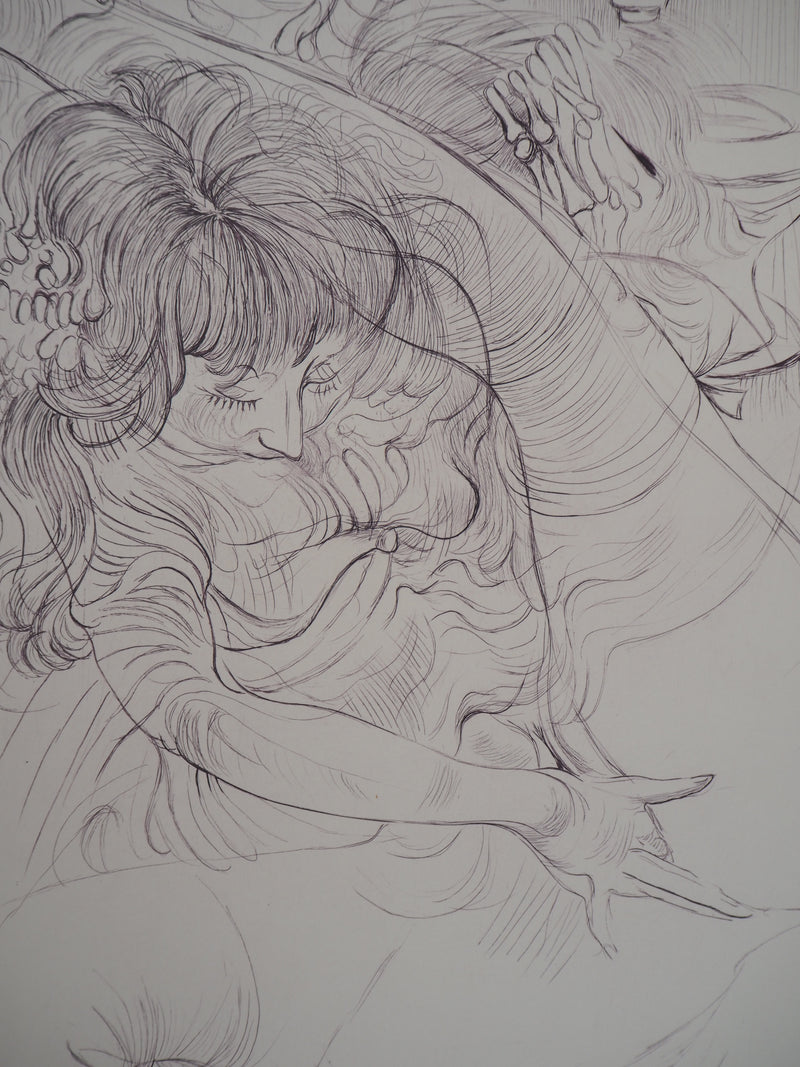 Hans BELLMER : Toilette intime - Gravure (détail)