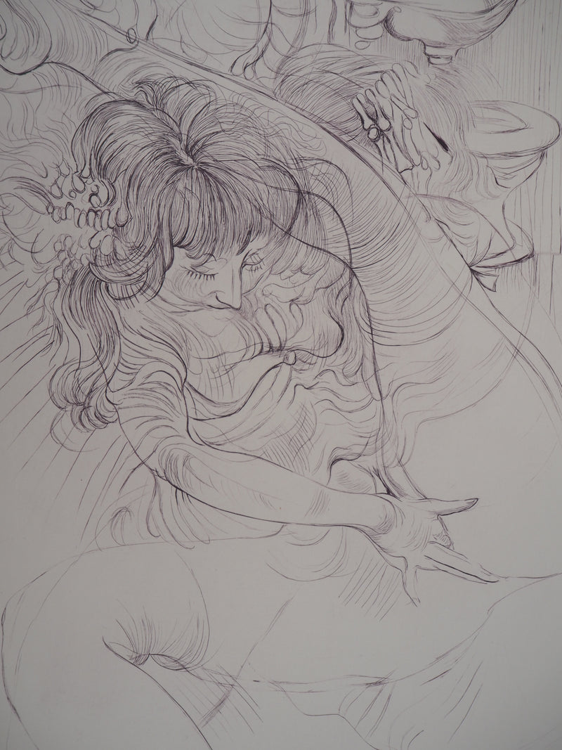 Hans BELLMER : Toilette intime - Gravure (détail)