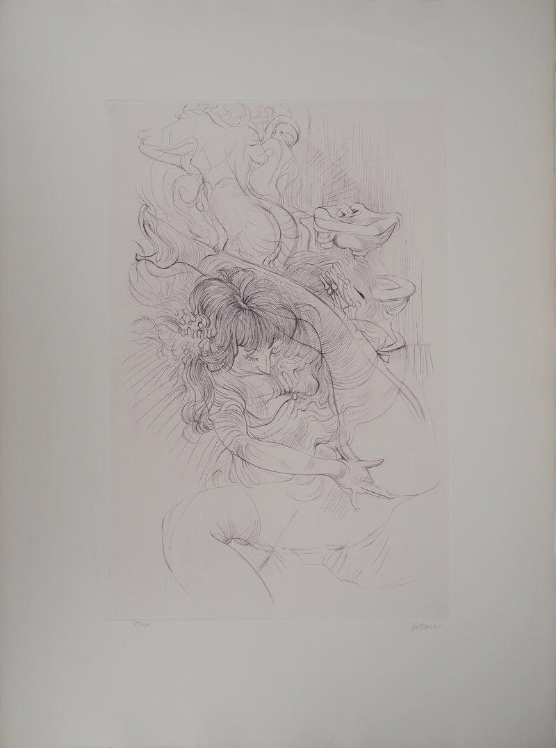 Hans BELLMER : Toilette intime - Gravure (détail)