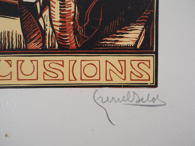 Gabriel BELOT : Les illusions, 1922 - Gravure sur bois (détail)