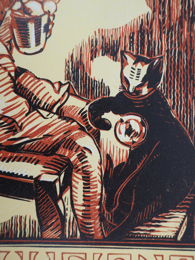 Gabriel BELOT : Les illusions, 1922 - Gravure sur bois (détail)
