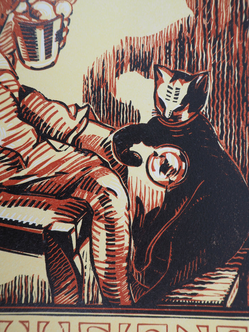 Gabriel BELOT : Les illusions, 1922 - Gravure sur bois (détail)