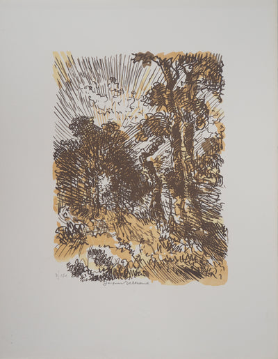 Jacques BELTRAND : Maquis, 1923 - Gravure sur bois (détail)