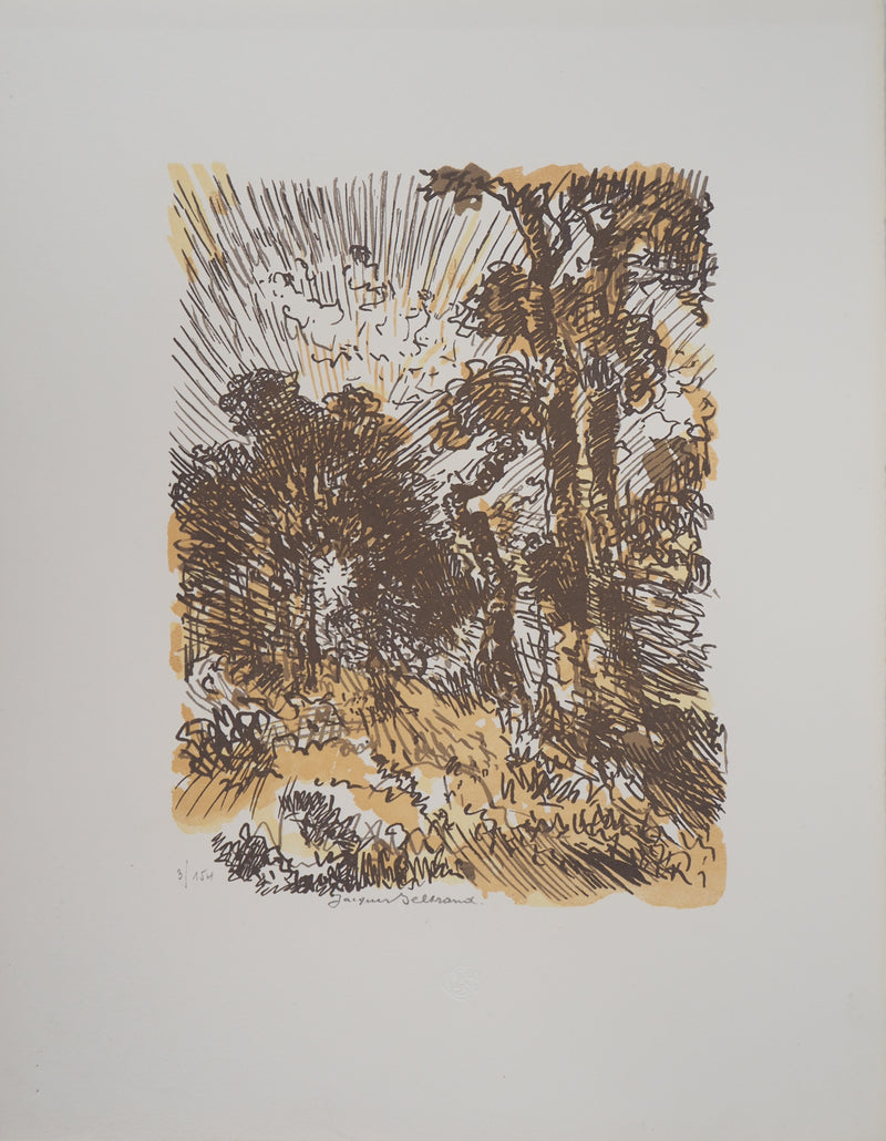 Jacques BELTRAND : Maquis, 1923 - Gravure sur bois (détail)