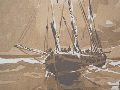 Jacques BELTRAND : Marine, 1926 - Gravure sur bois (détail)