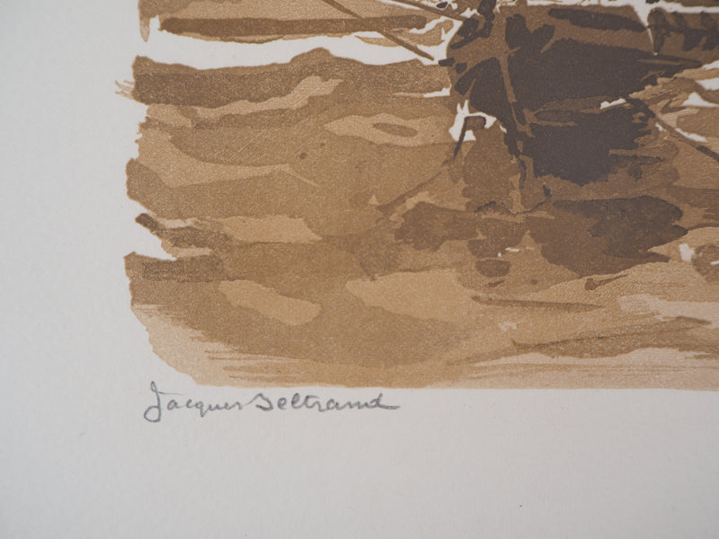 Jacques BELTRAND : Marine, 1926 - Gravure sur bois (détail)