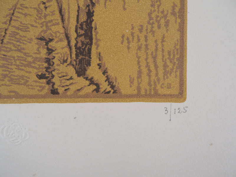 Camille BELTRAND : Ruelle des reculettes aux Gobelins, 1921 - Gravure sur bois (détail)