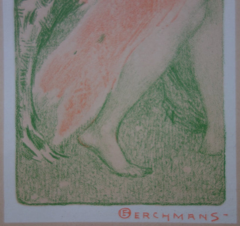 Emile BERCHMANS : Renouveau - Lithographie (détail)