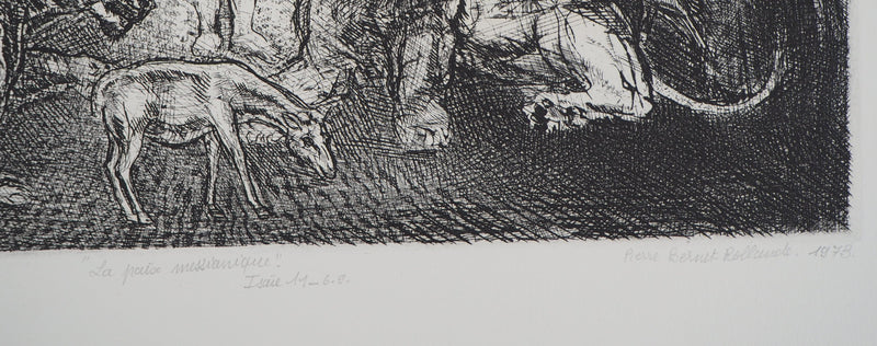 Pierre BERNET-ROLLANDE : La paix messianique - Gravure (détail)