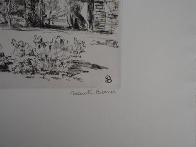 Jean-Eugène BERSIER : Aqueduc de maintenant - Gravure (détail)