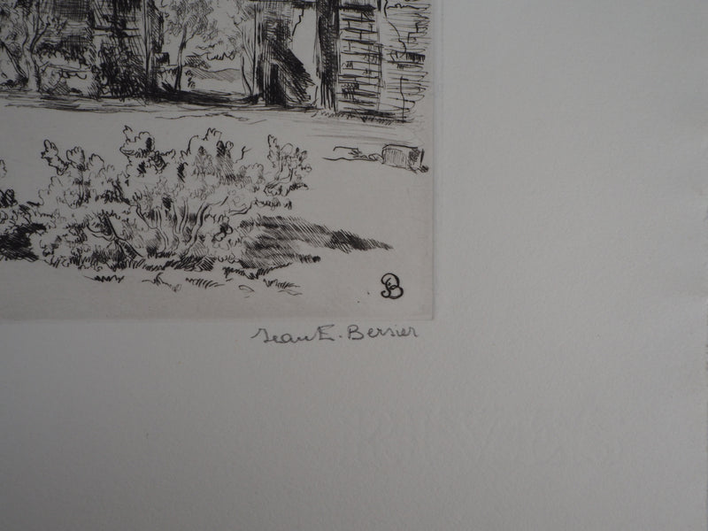 Jean-Eugène BERSIER : Aqueduc de maintenant - Gravure (détail)