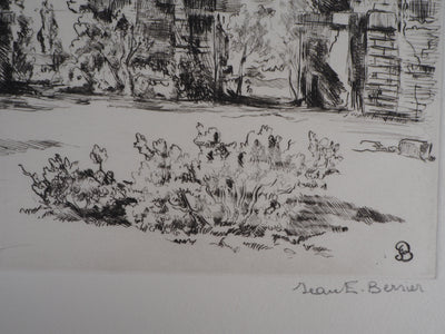 Jean-Eugène BERSIER : Aqueduc de maintenant - Gravure (détail)
