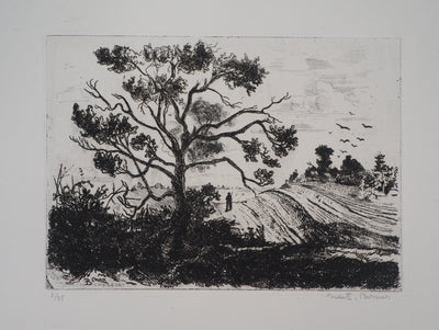 Jean-Eugène BERSIER : Le chasseur à charpont - Gravure