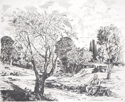 Jean-Eugène BERSIER : L'Aède - Gravure